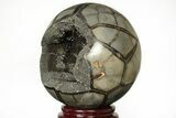 Polished Septarian Geode Sphere - Madagascar #215597-2